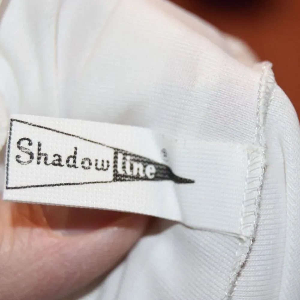 Vintage 1950s 1960s Shadowline Nylon Chiffon Overlay Ribbons & Lace White Medium